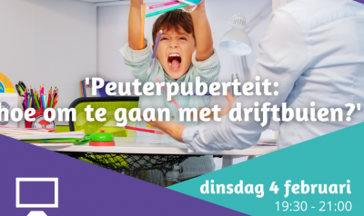 Gratis webinar 'Peuterpuberteit: hoe om te gaan met driftbuien?'